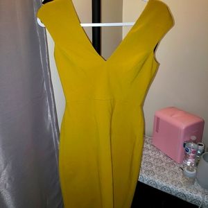 Yellow midi dress